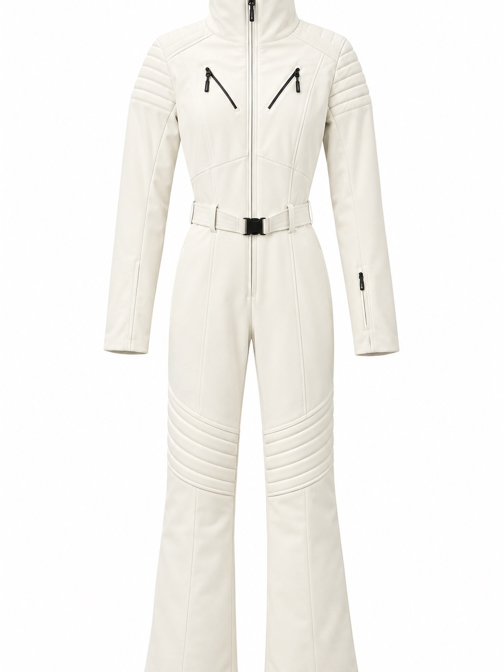 Bogner White Belted Ski Suit Size 8